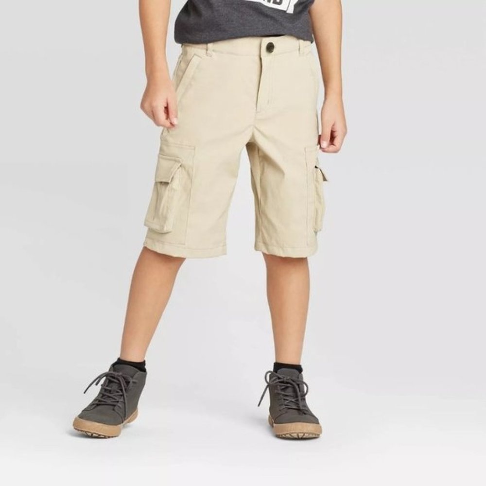 Boys' Techy Stretch Beige Cargo Shorts Cat & Jack